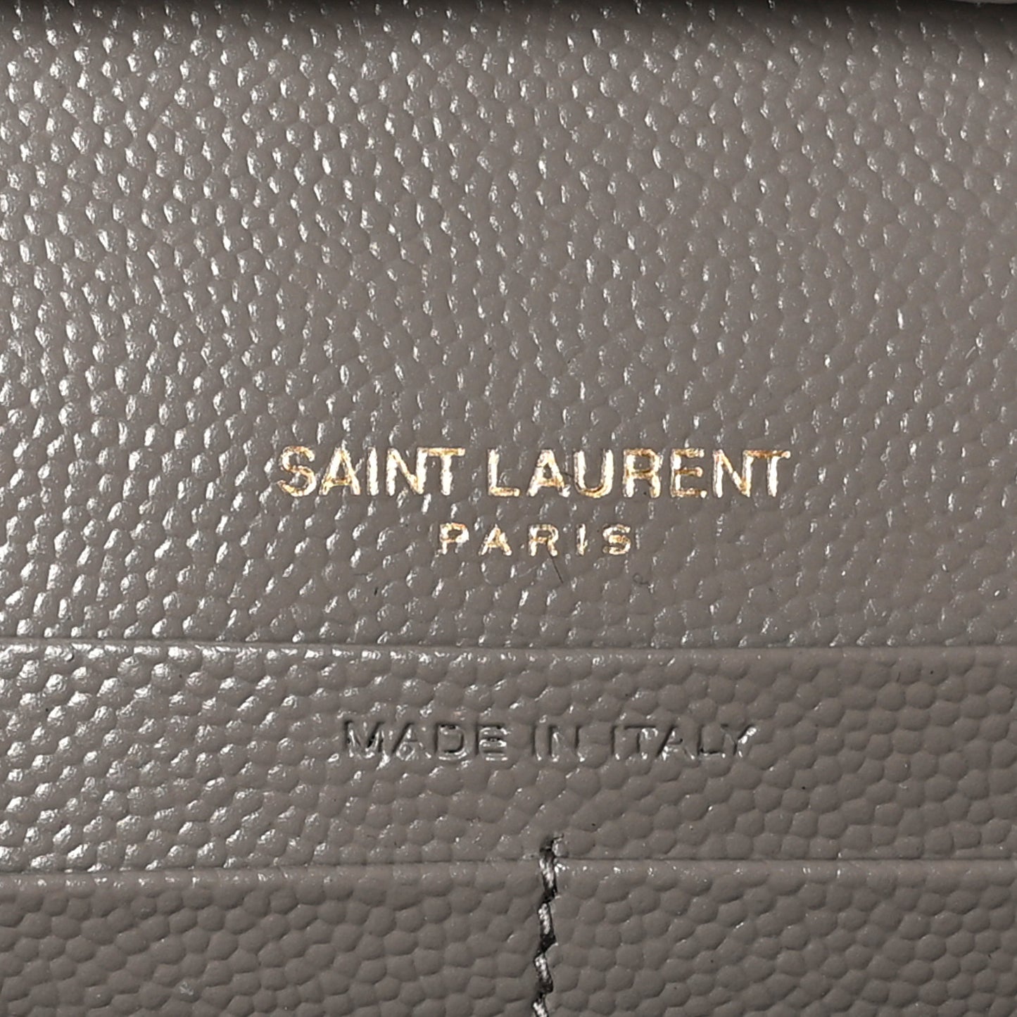 Grain De Poudre Matelasse Chevron Monogram Chain Wallet Fog