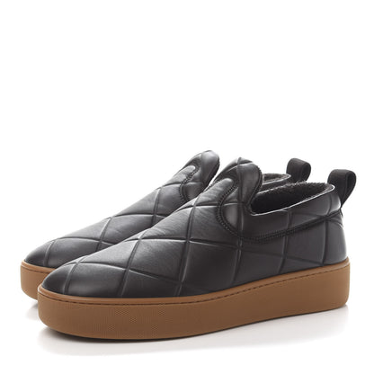Bottega Veneta Lambskin Embossed Quilted Mens The Quilt Slip On Sneakers 40 Brown Rubber Band 3 of 8
