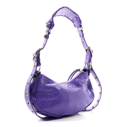 Balenciaga Agneau Arena Le Cagole Shoulder Bag XS Purple 4 of 11