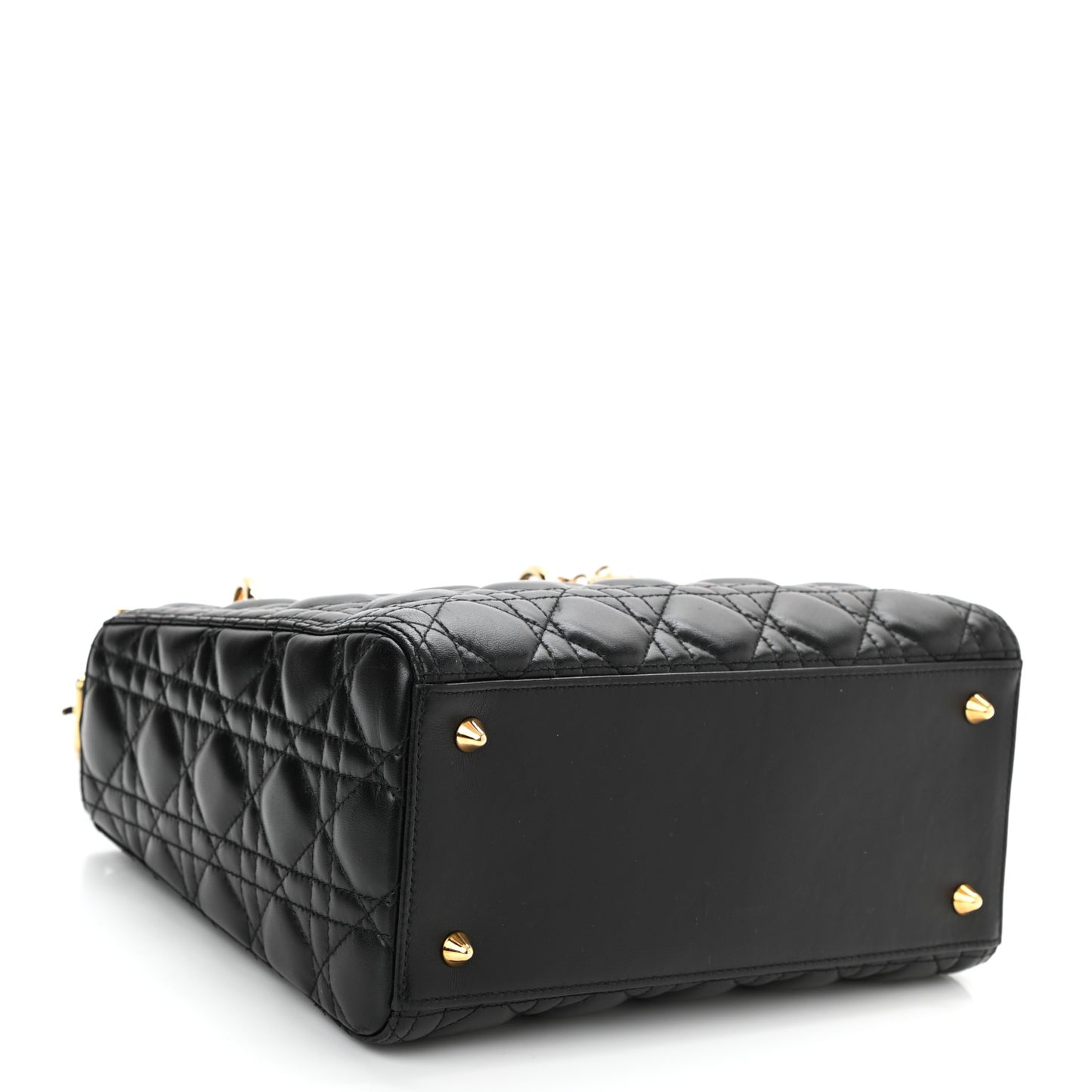 Lambskin Cannage Medium Lady Dior Black
