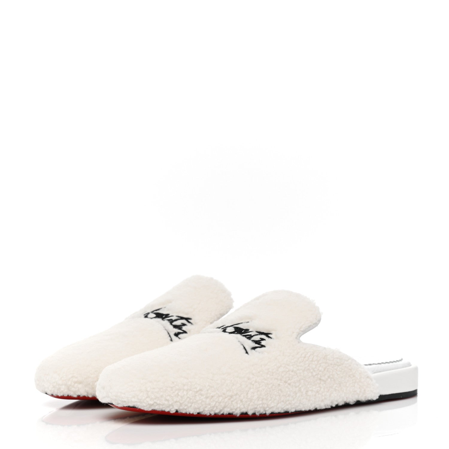 Christian Louboutin Navy Coolito Donna Slippers 38 White 3 of 8