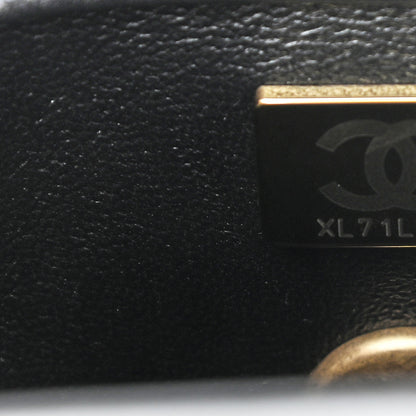 Chanel Calfskin Crystal Quilted Extra Mini Coco Handle Flap Black 7 of 10
