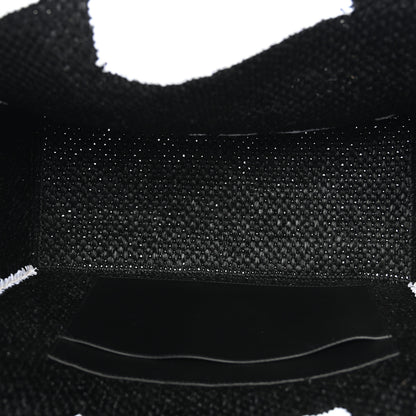 Loewe Raffia Large Paula's Ibiza Logo Tote Black White 5 of 9