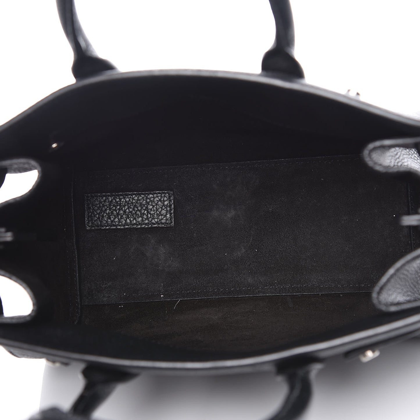 Grained Calfskin Nano Sac De Jour Souple Black