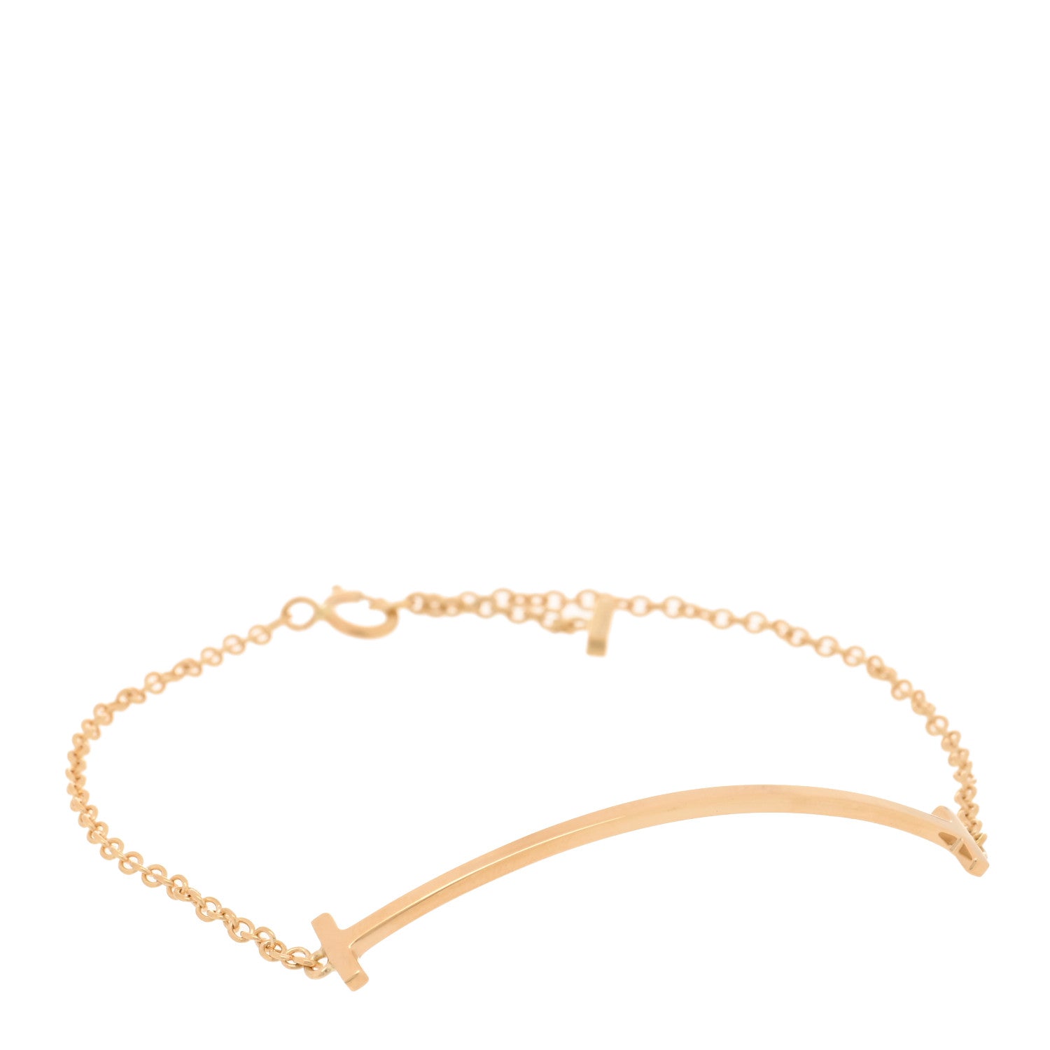 Tiffany 18K Yellow Gold T Smile Bracelet 1 of 3