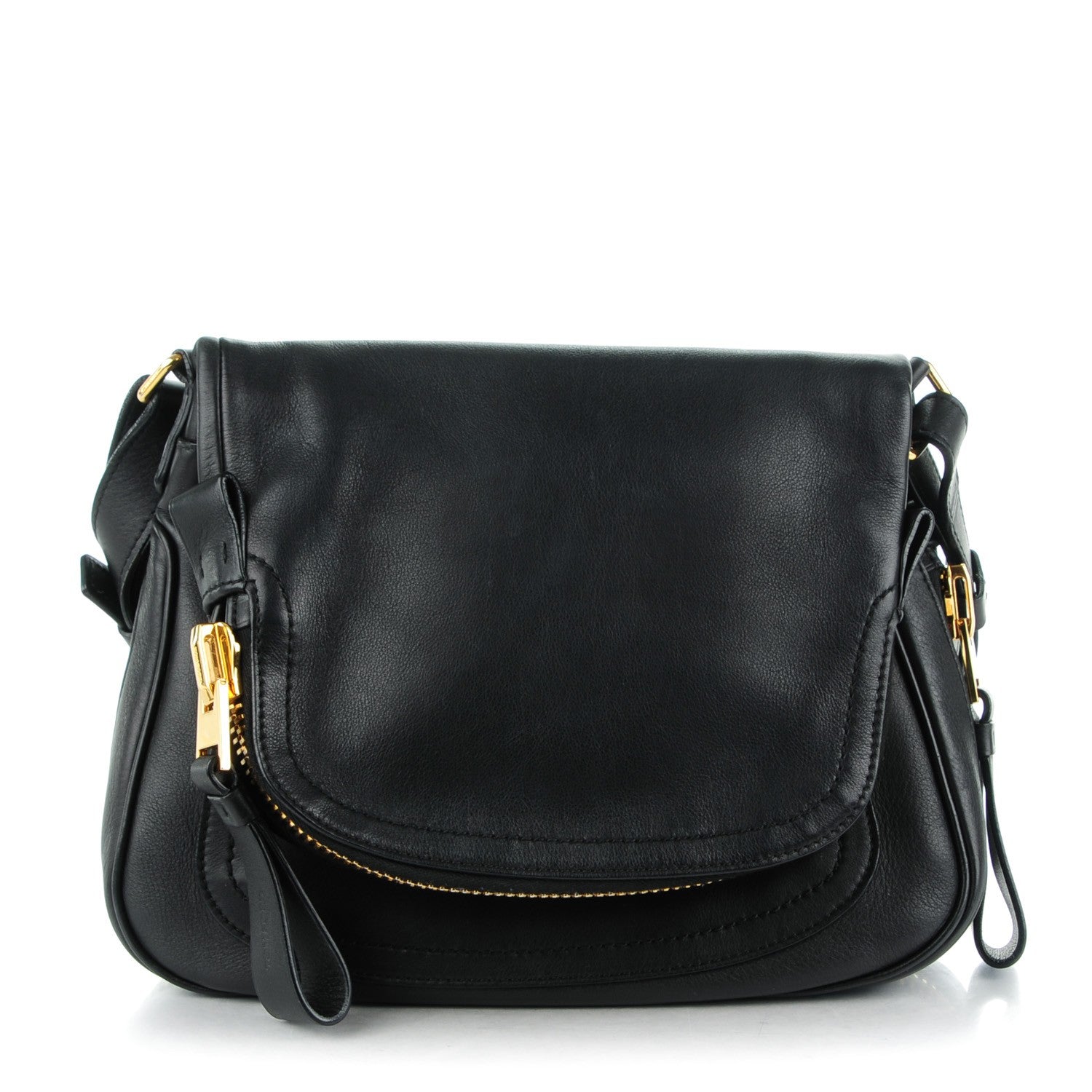 Tom Ford Grained Calfskin Medium Jennifer Crossbody Bag Black 1 of 7