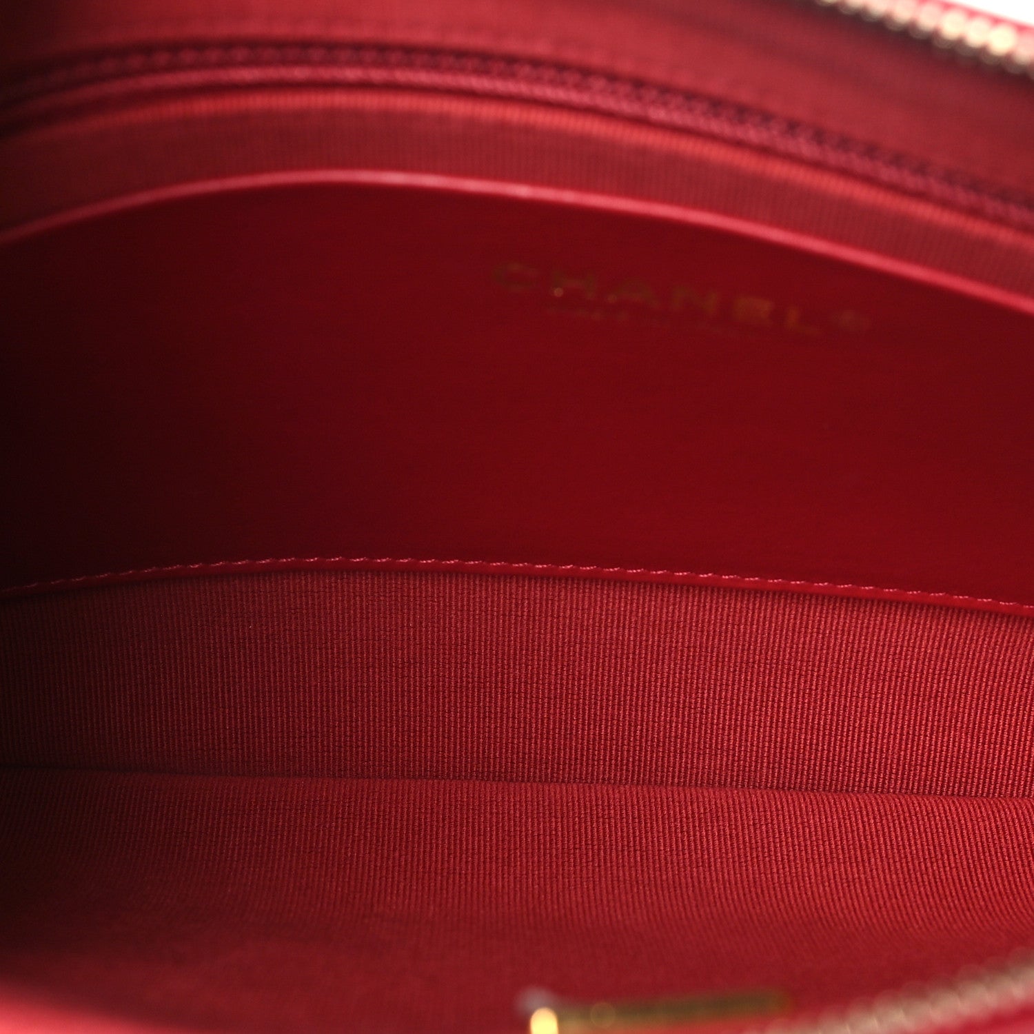 Chanel Shiny Crumpled Lambskin Quilted Large Trendy Chain Around Hobo Red 5 of 10