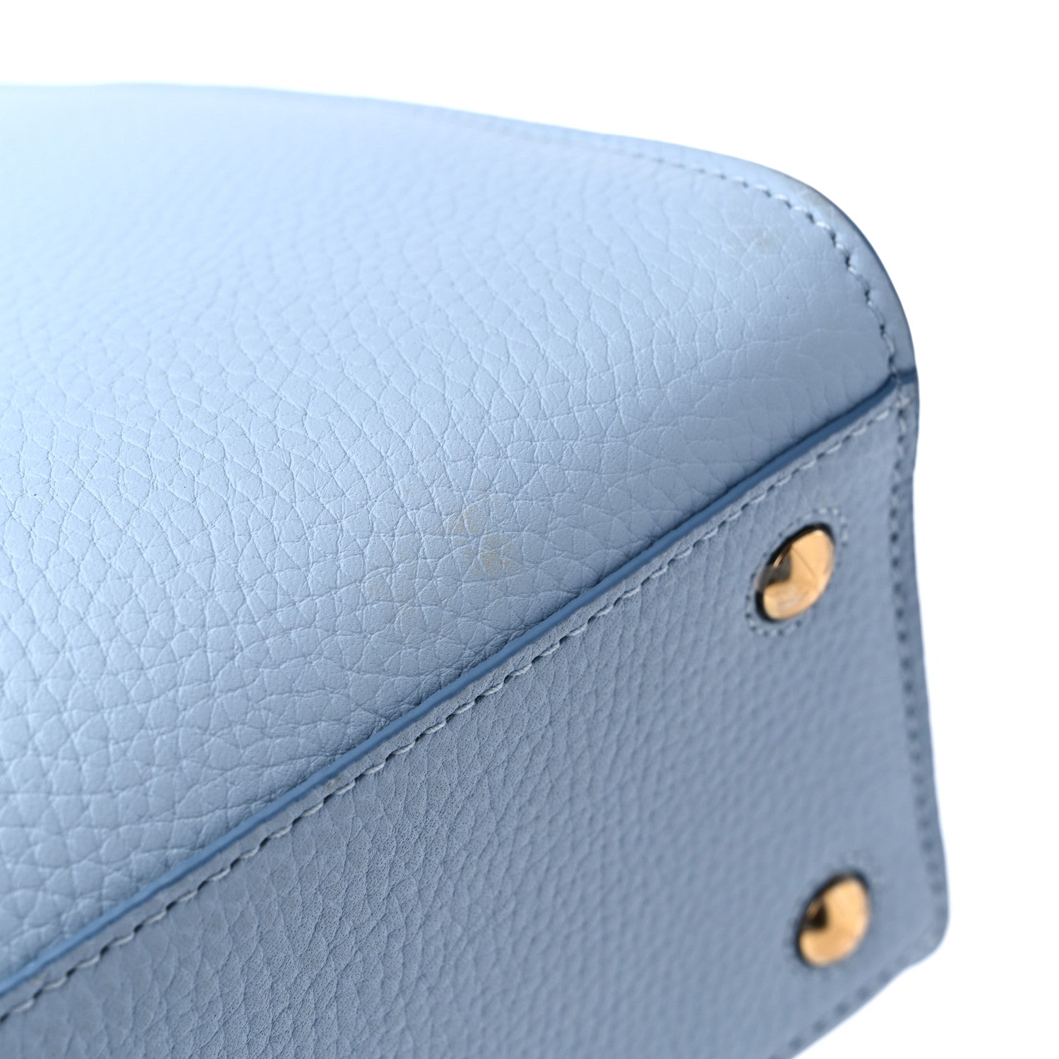 Burberry Grainy Calfskin Mini Frances Tote Pale Blue 8 of 8