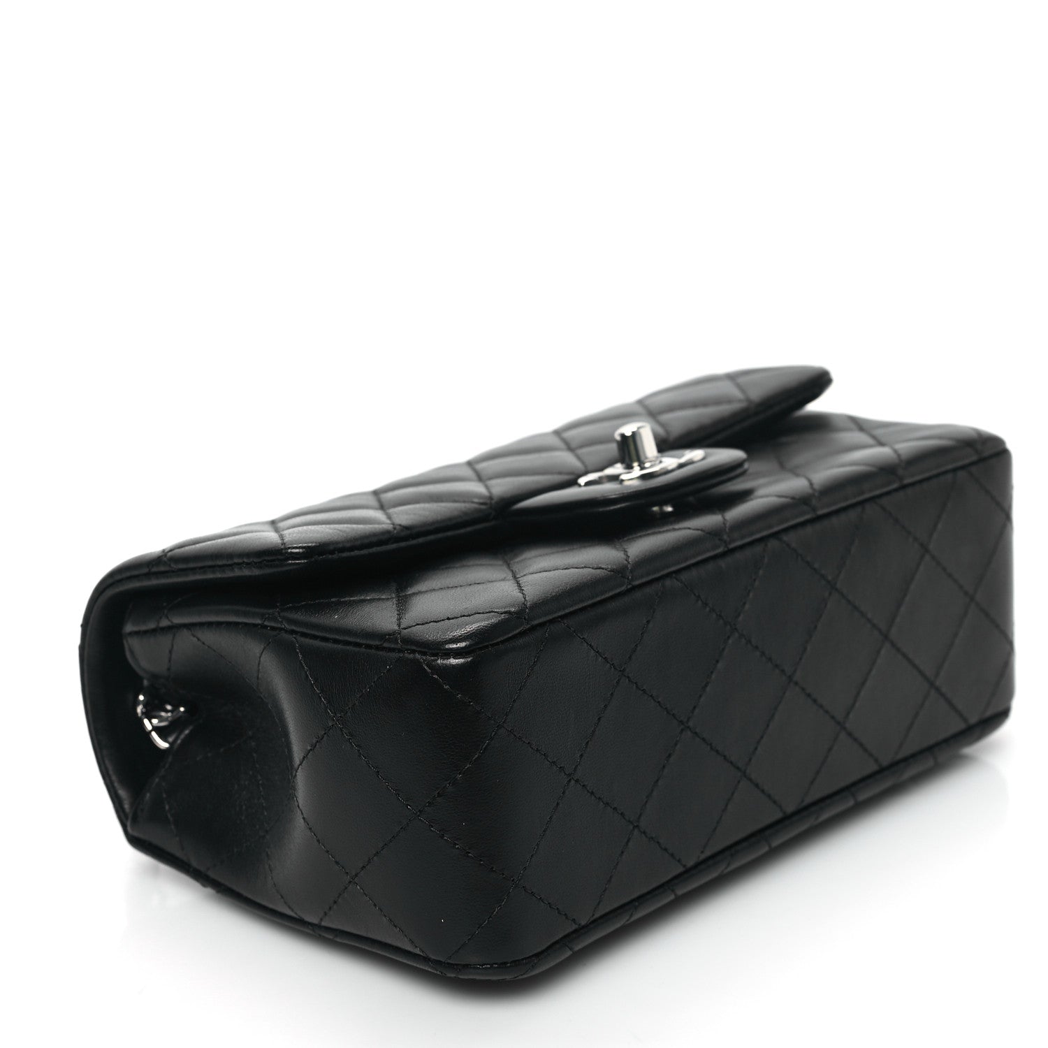Chanel Lambskin Quilted Mini Rectangular Flap Black 4 of 11