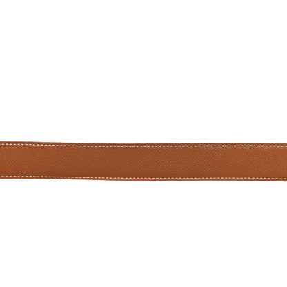 Hermes Box Courchevel 32mm H Belt 74 Black Gold 7 of 14
