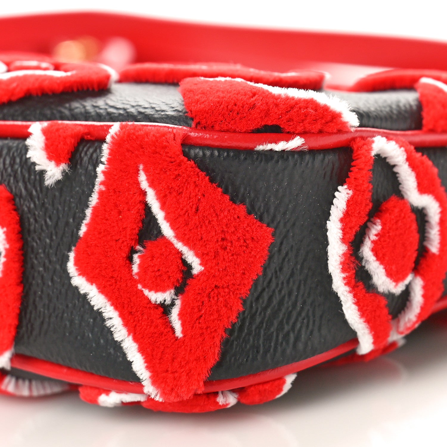 Louis Vuitton X UF Tufted Monogram Pochette Accessories Black Red 8 of 9