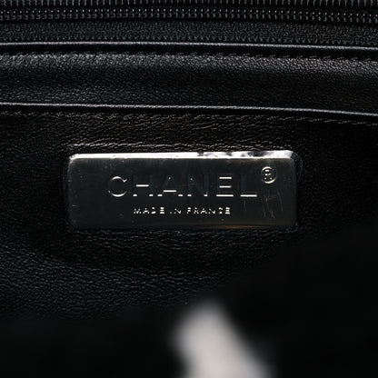 Chanel Shearling Lambskin Large Fluffy Tartan Single Flap Black White 6 of 10