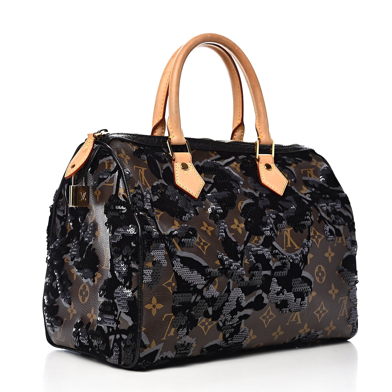 Louis Vuitton Monogram Fleur De Jais Sequins Speedy 30 3 of 16