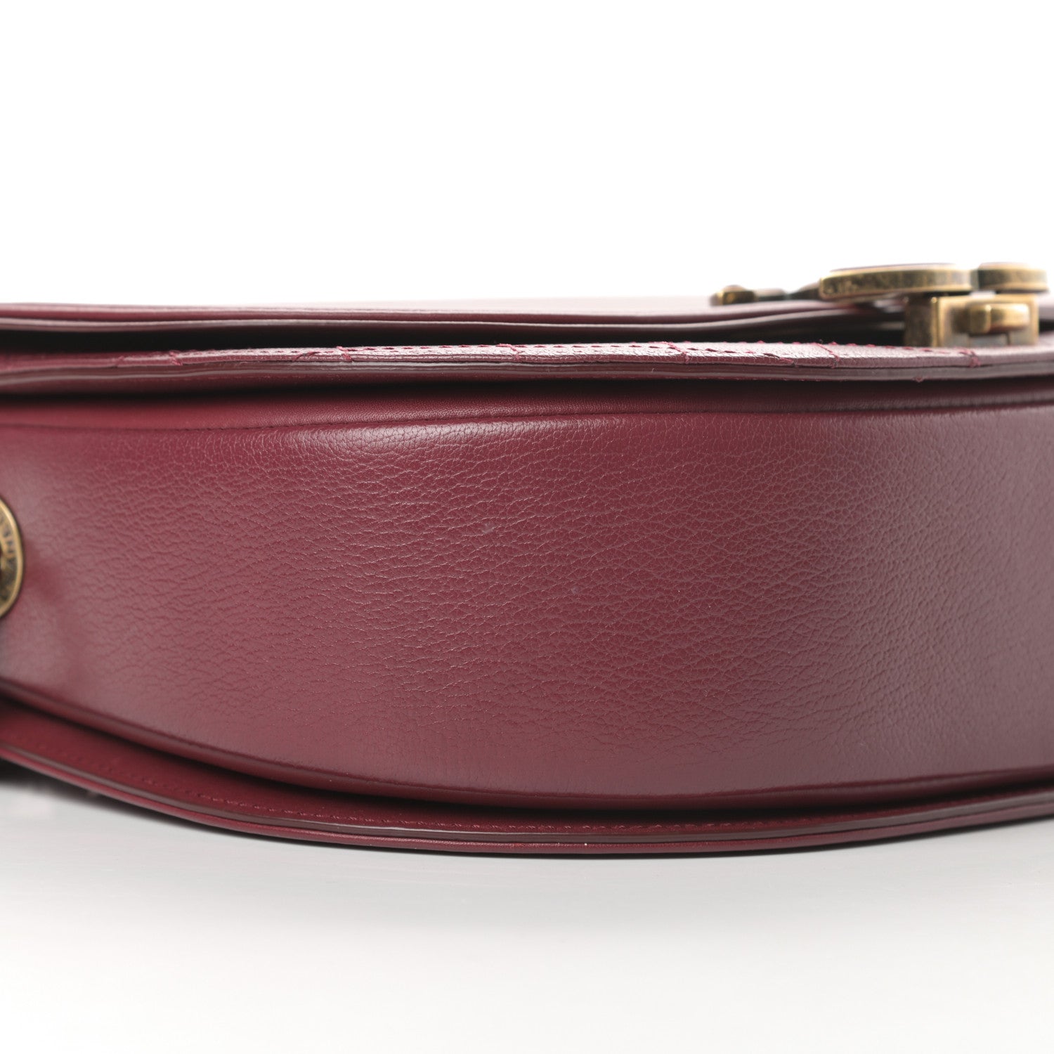 Chanel Shiny Calfskin Goatskin Quilted Medium Coco Curve Messenger Flap Burgundy 9 of 16