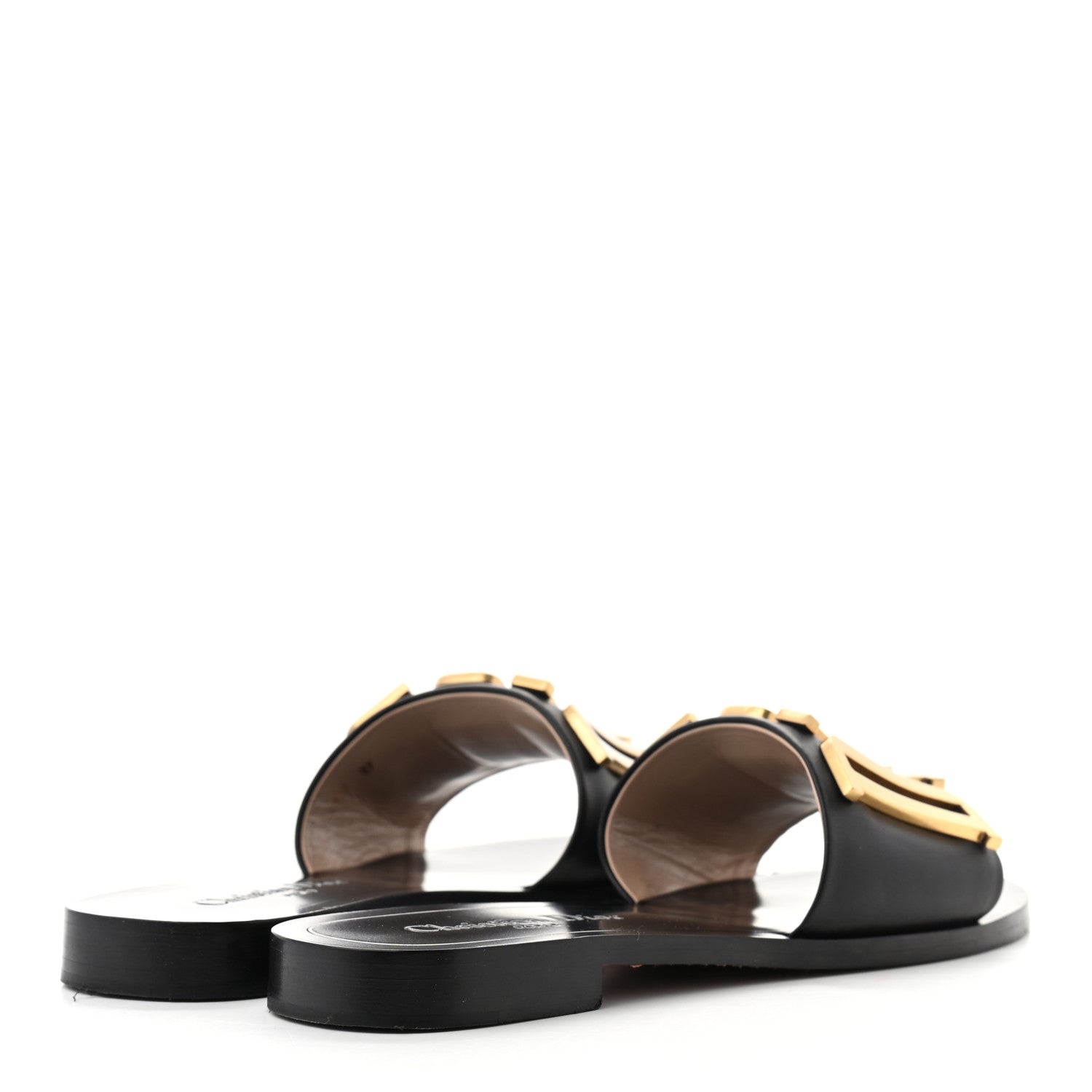 Christian Dior Calfskin Dio(r)evolution 10mm Slide Sandals 37 Black 4 of 8