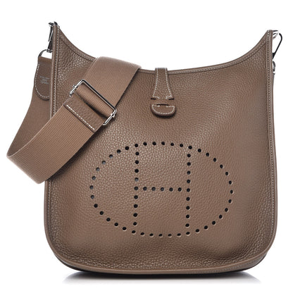Hermes Taurillon Clemence Evelyne III PM Etoupe 1 of 8