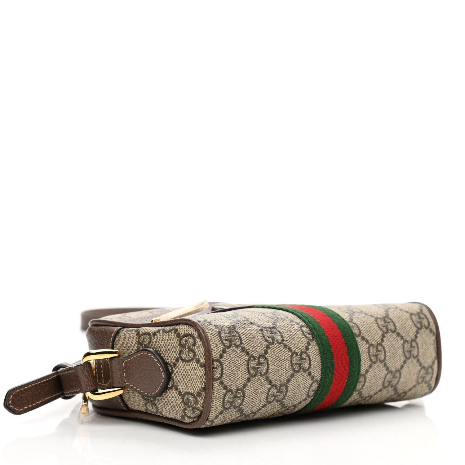 Gucci GG Supreme Monogram Web Mini Ophidia Shoulder Bag Brown 5 of 9