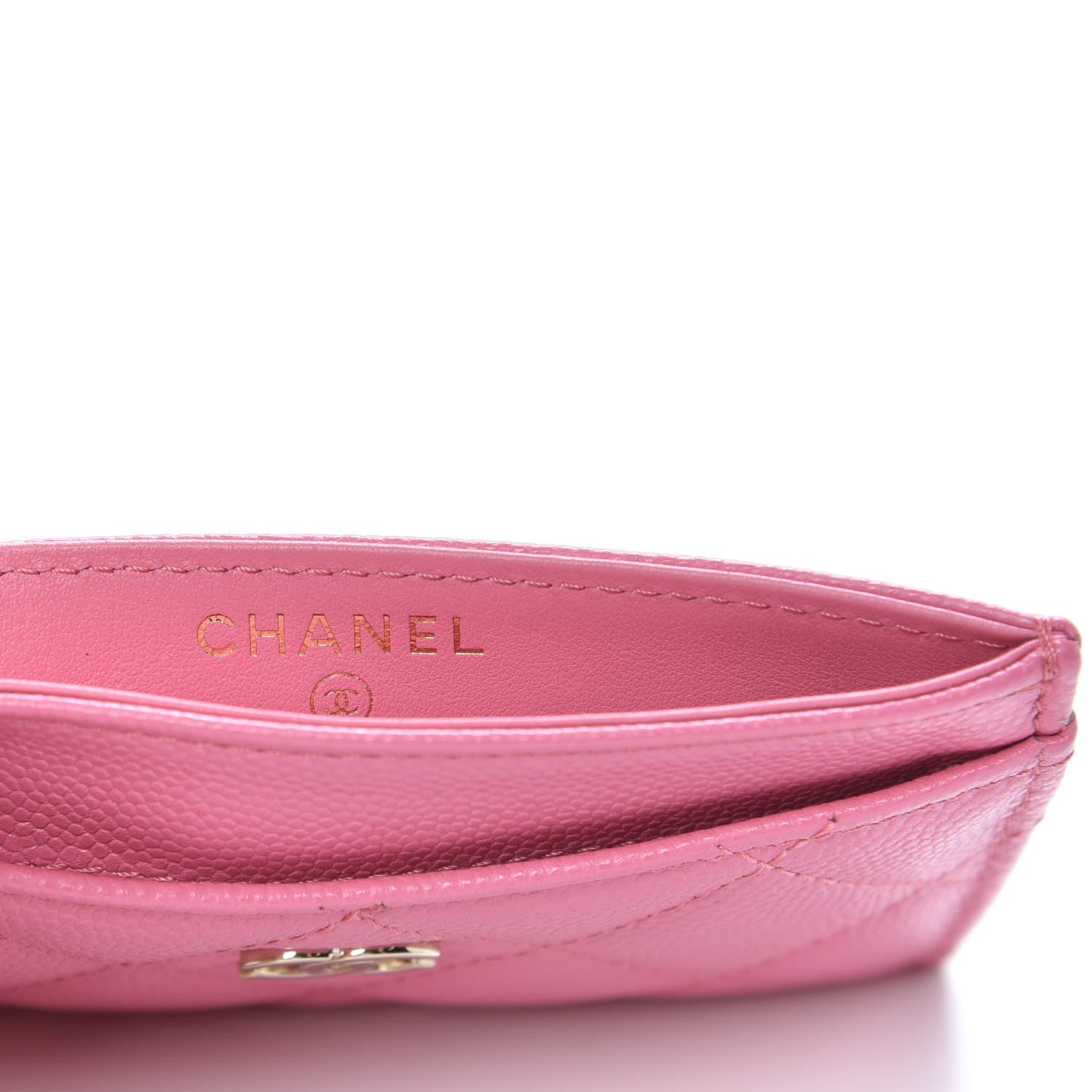 Chanel Caviar Quilted Card Holder Pink 6 of 8