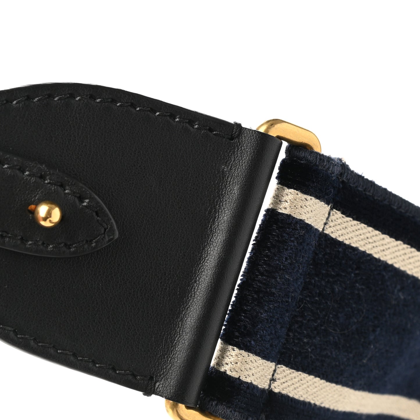 Canvas Embroidered Shoulder Strap Blue