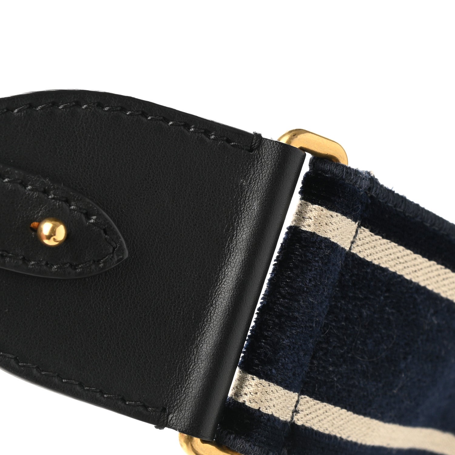 Christian Dior Canvas Embroidered Shoulder Strap Blue 6 of 8