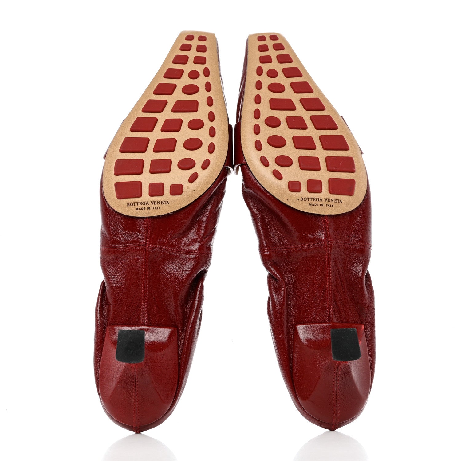 Bottega Veneta Crushed Nappa Madame Pumps 39.5 Burgundy 5 of 8