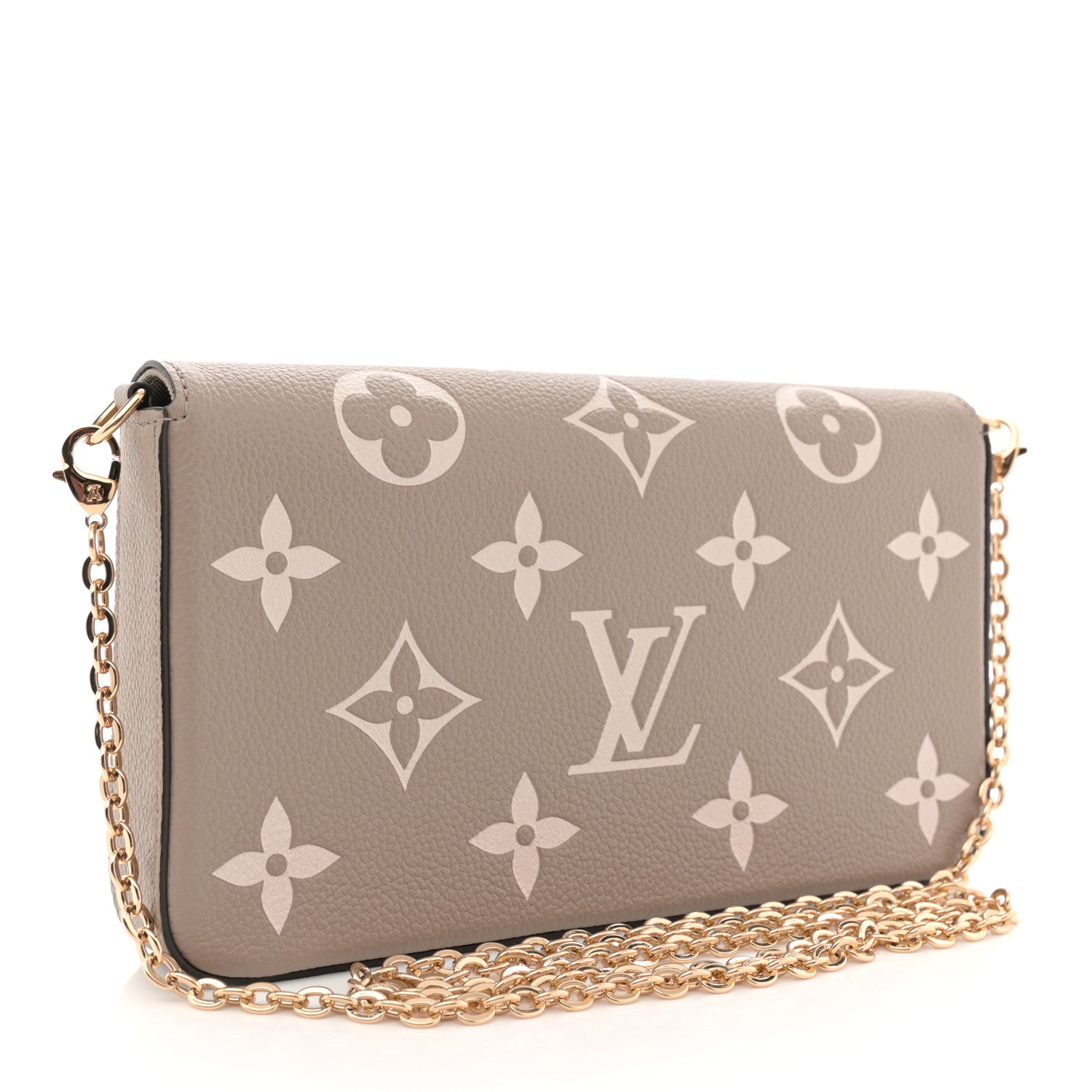 Louis Vuitton Empreinte Monogram Giant Felicie Pochette Tourterelle Creme 4 of 11