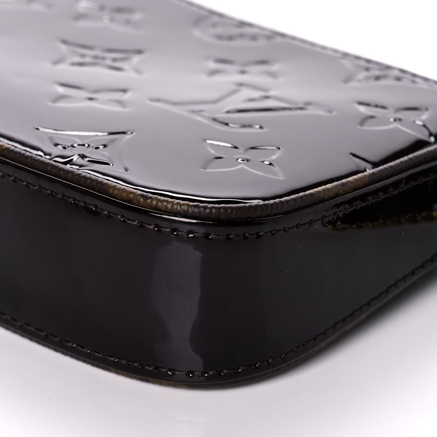 Vernis Monogram Mini Pochette Accessories Amarante