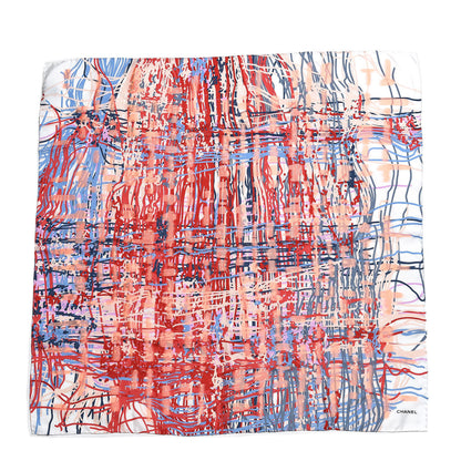 Chanel Silk Printed Square Scarf Ecru Light Orange 1 of 4