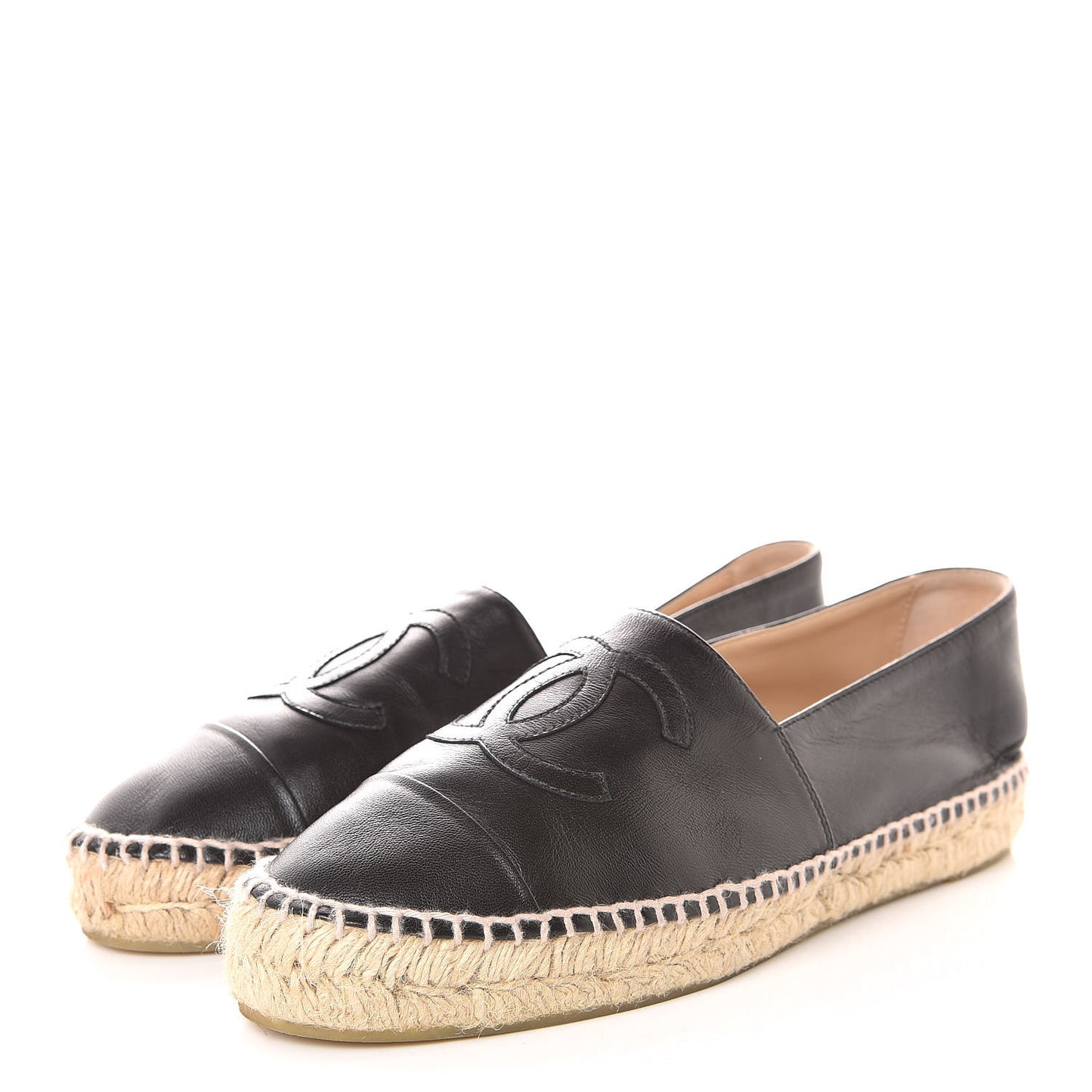 Lambskin CC Espadrilles 39 Black