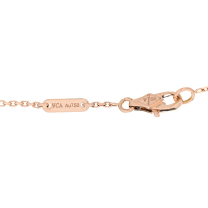 Van Cleef & Arpels 18K Rose Gold Carnelian Sweet Alhambra Heart Bracelet 3 of 4