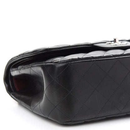 Chanel Lambskin Quilted Jumbo Double Flap Black 13 of 14
