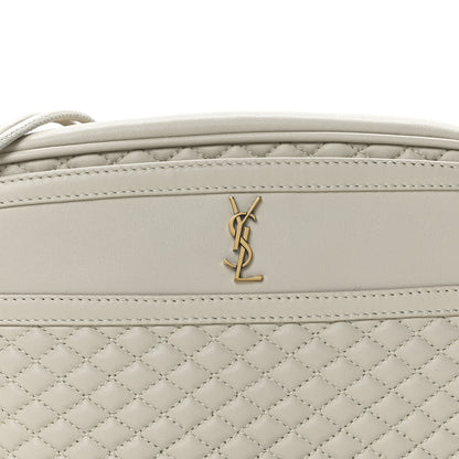 Saint Laurent Lambskin Quilted Victoire Camera Bag Blanc Vintage 8 of 10