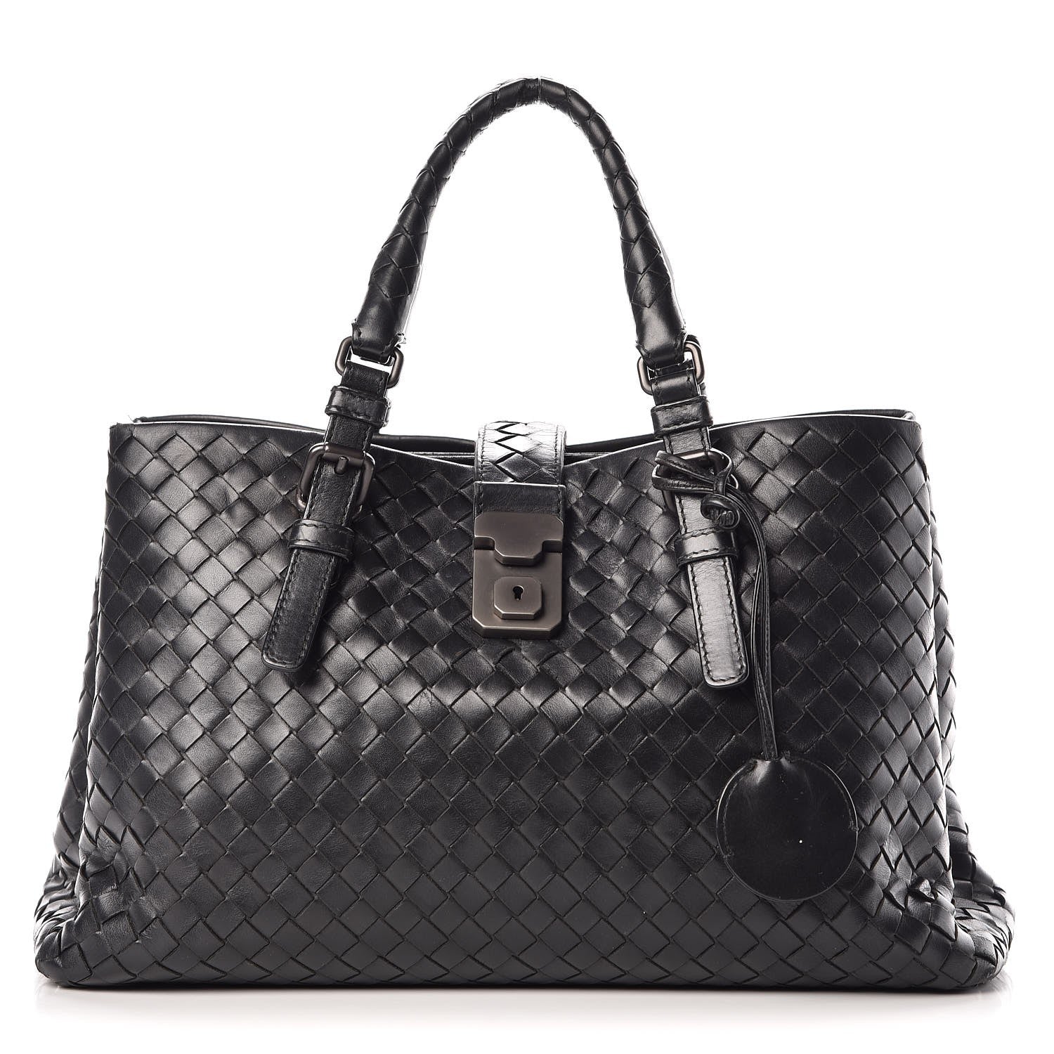 Bottega Veneta Light Calf Intrecciato Small Roma Black 1 of 19