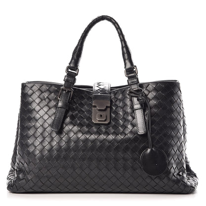Bottega Veneta Light Calf Intrecciato Small Roma Black 1 of 19