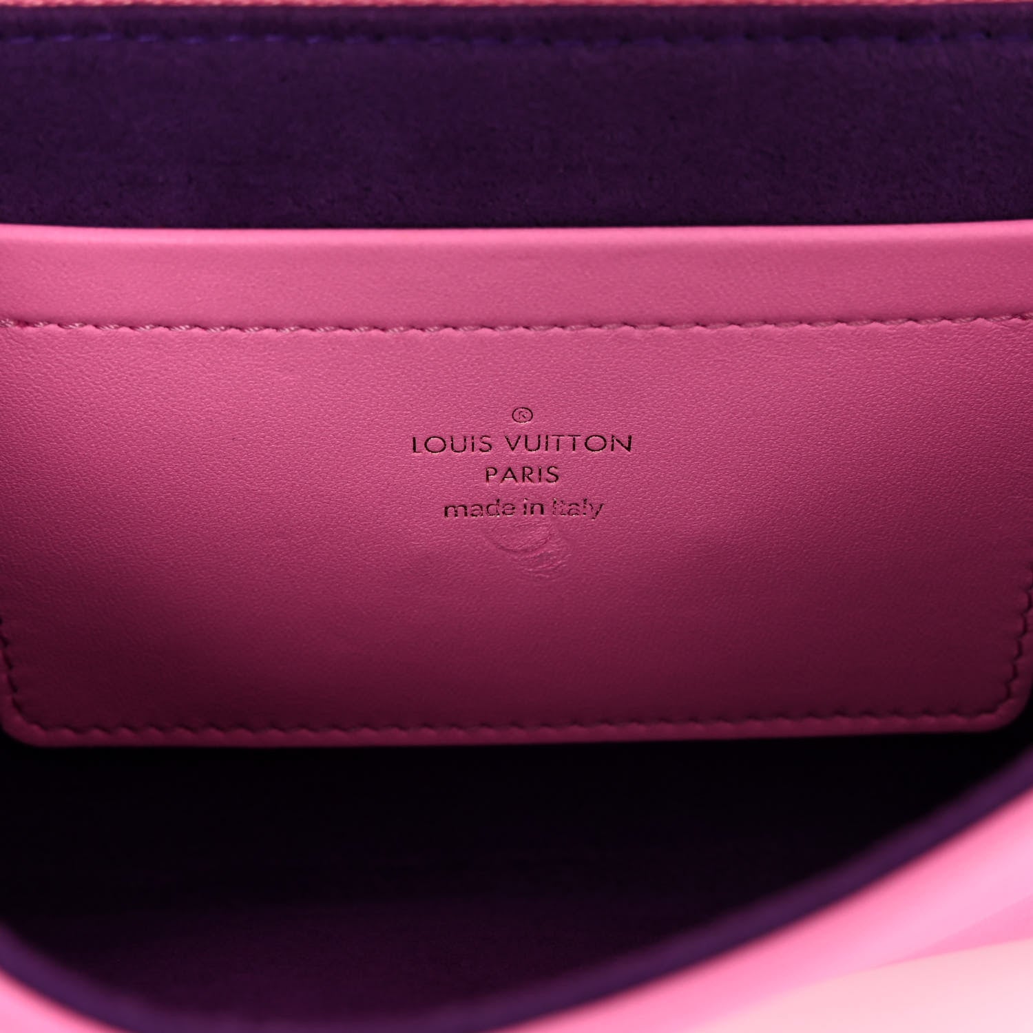 Louis Vuitton Lambskin Embossed Monogram Vuittamins Pochette Coussin Rose Violet 7 of 13