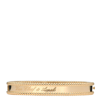 Van Cleef & Arpels 18K Yellow Gold Perlee Signature Bangle Bracelet S 1 of 5