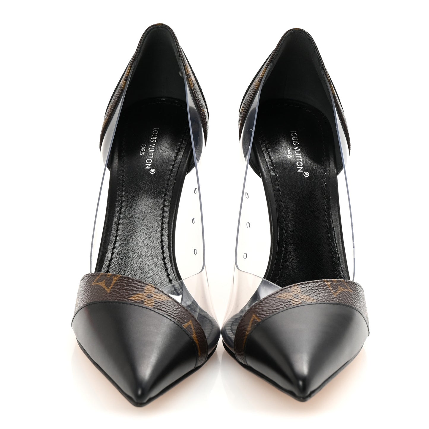 Monogram PVC Call Back Pumps 36.5 Black