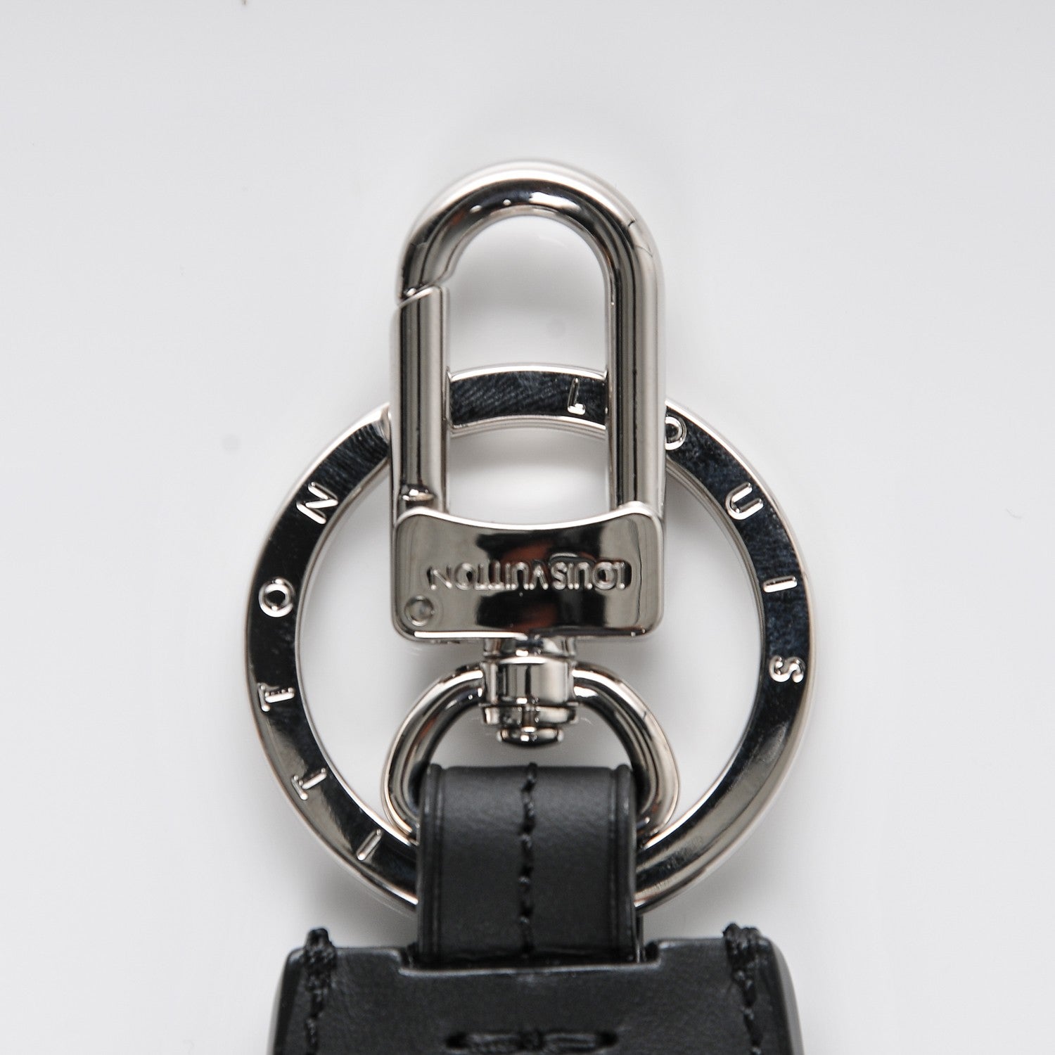 Louis Vuitton Leather Clochette Key Holder Black 3 of 5