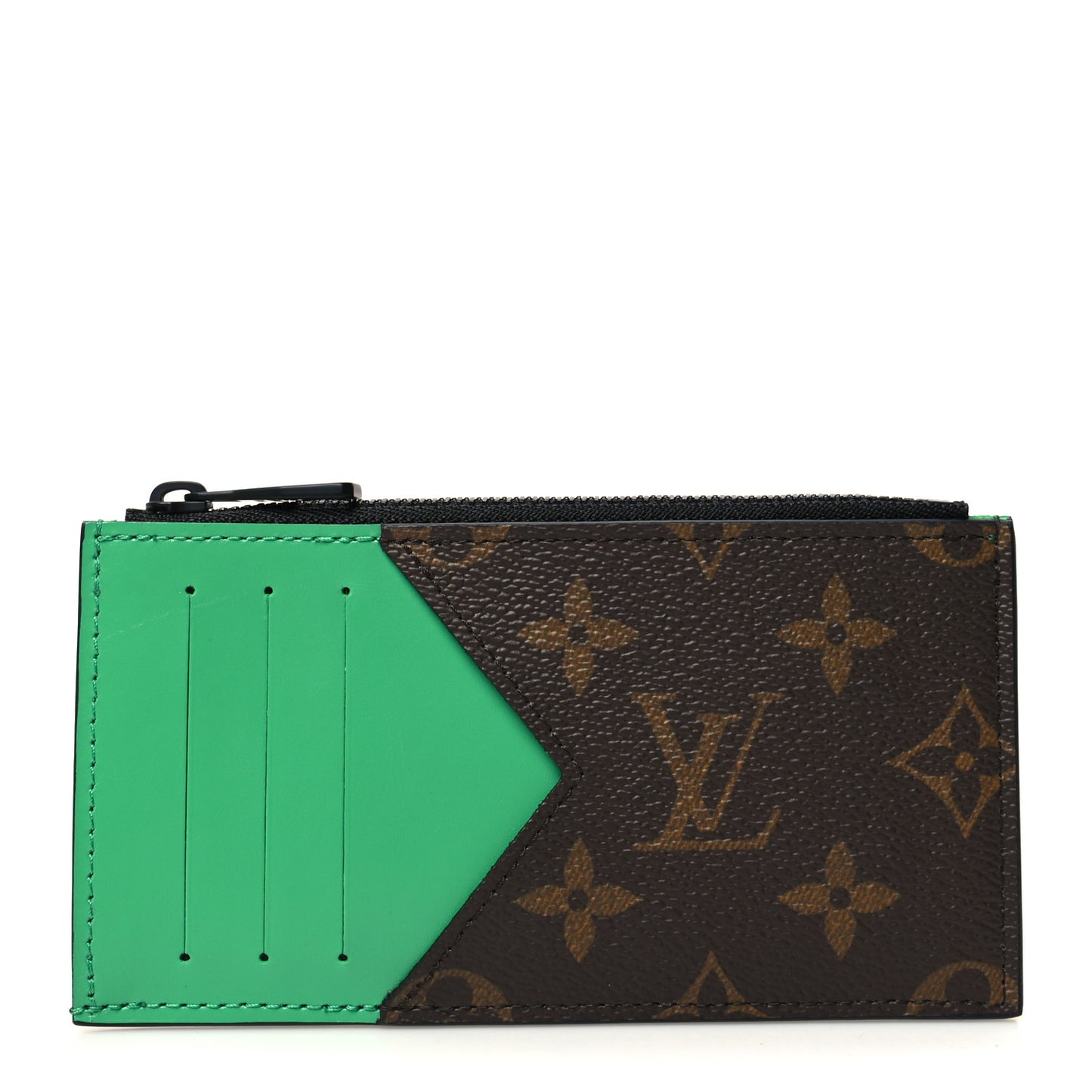 Monogram Taiga Coin Card Holder Green