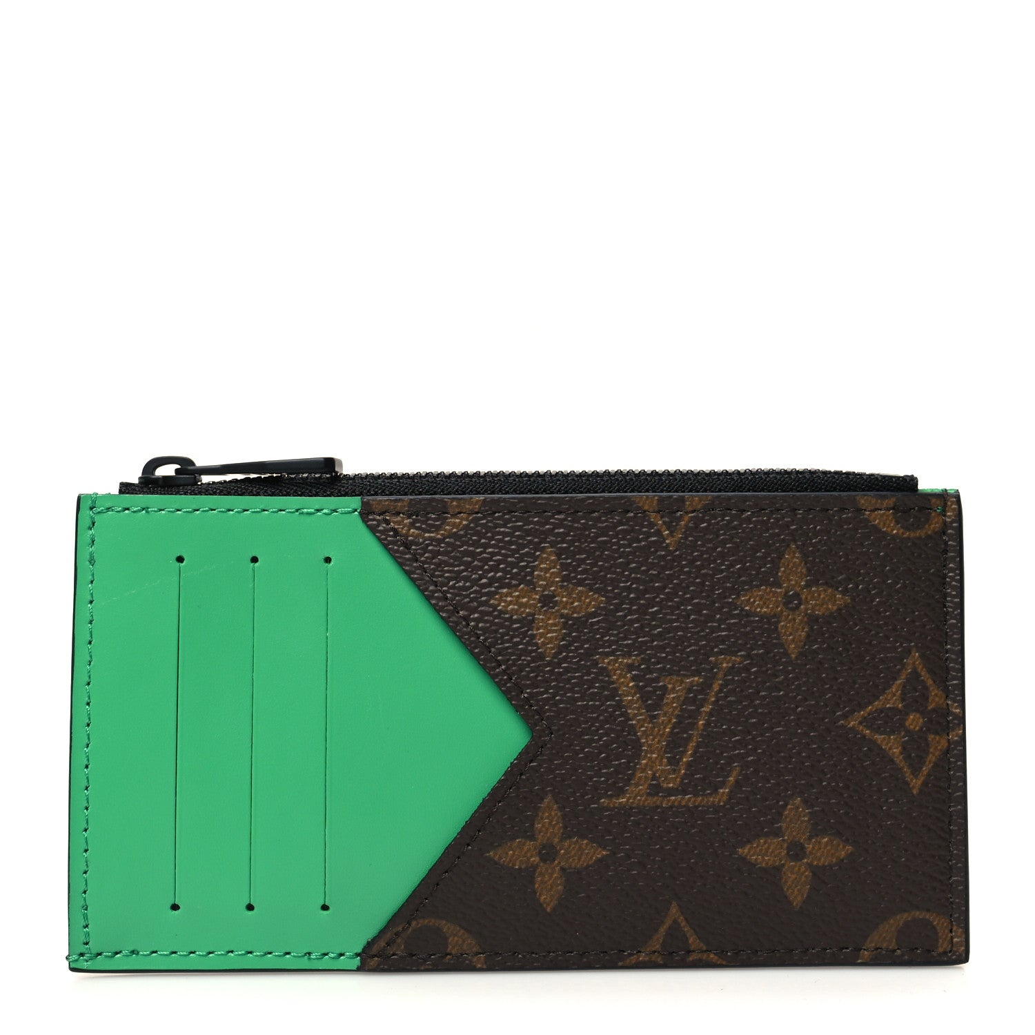 Louis Vuitton Monogram Taiga Coin Card Holder Green 1 of 9