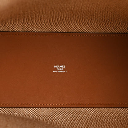 Hermes Swift Toile H Cabas H En Biais 27 Ecru Naturel Gold 6 of 11