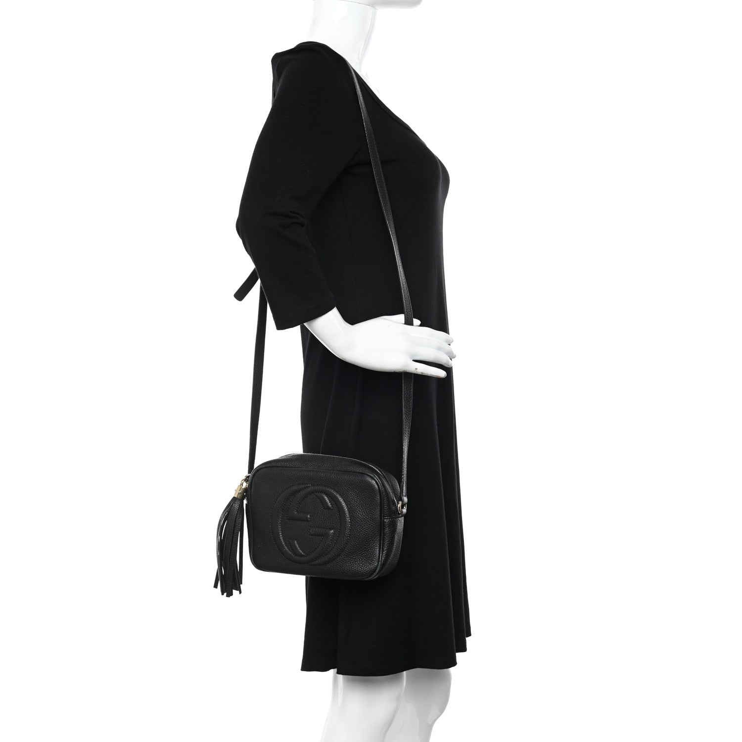 Gucci Pebbled Calfskin Small Soho Disco Bag Black 2 of 15