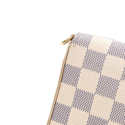 Louis Vuitton Damier Azur Pochette Felicie Chain Wallet Rose Ballerine 12 of 16