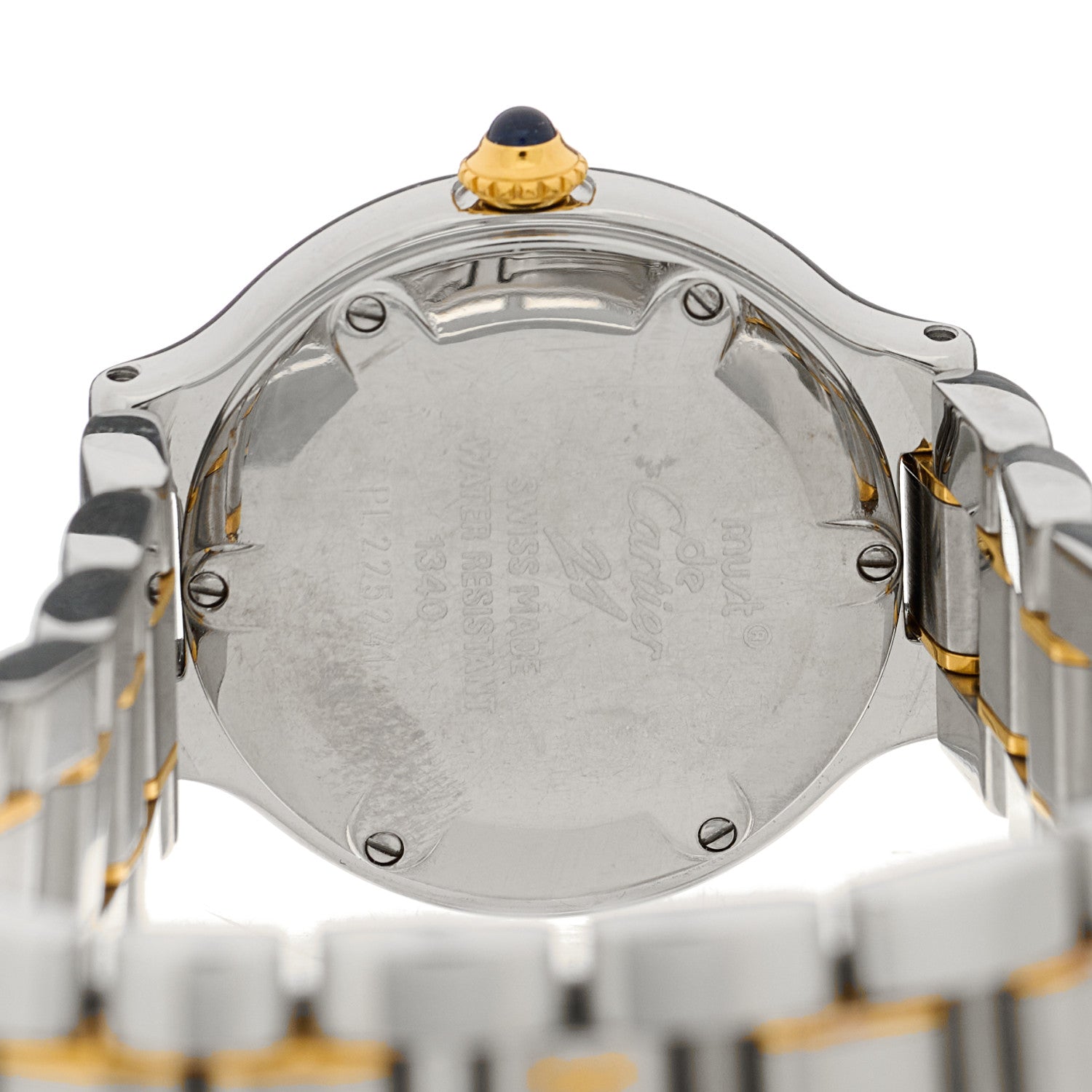 Cartier Stainless Steel 18K Yellow Gold 28mm Must de 21 Quartz Watch 4 of 4