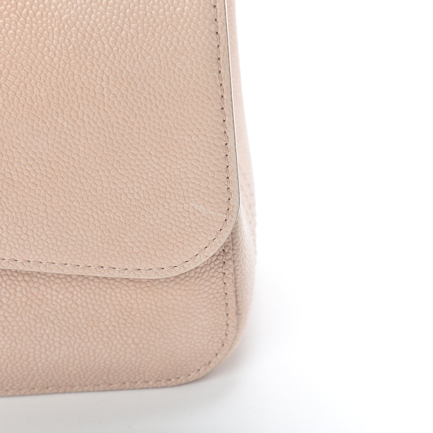Grained Calfskin Jumbo Classic Pure Double Flap Nude