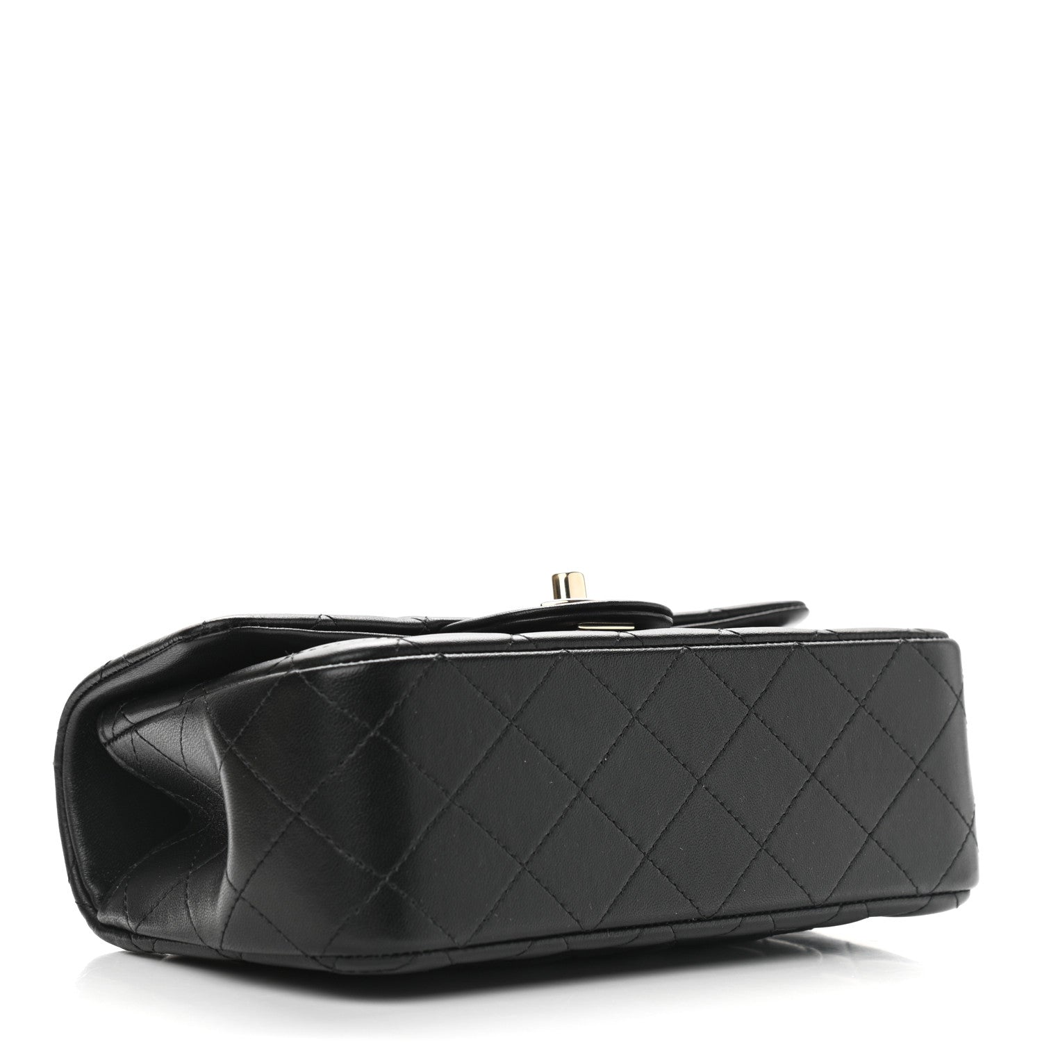Chanel Lambskin Quilted Mini Top Handle Rectangular Flap Black 2 of 9