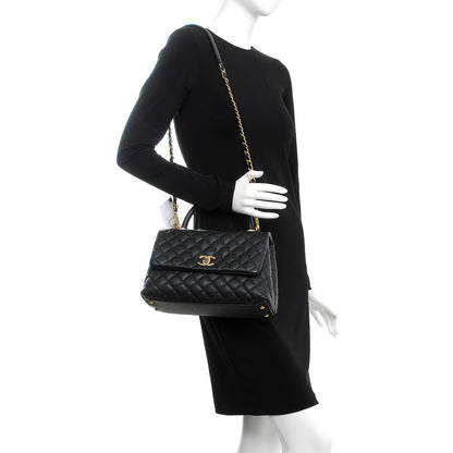 Chanel Caviar Quilted Small Coco Handle Flap Black 2 of 8