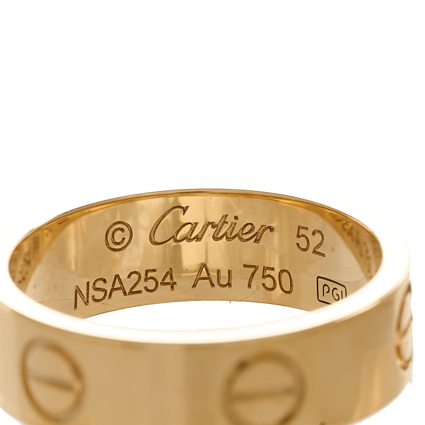 Cartier 18K Yellow Gold 5.5mm LOVE Ring 52 6 4 of 5