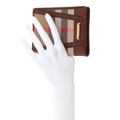Burberry House Check Bridle Calfskin Passport Holder Cover Dark Tan 2 of 11