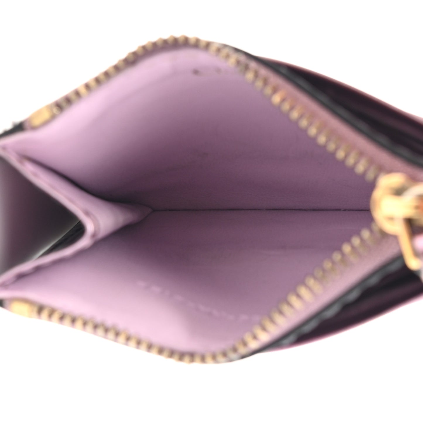 Metallic Calfskin D-Fence Card Holder Pink